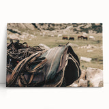 Rustic Saddle and Horses Farmhouse Wall Art – Country Style Decor