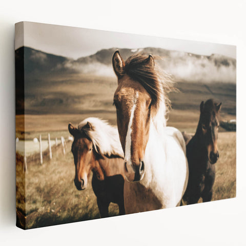 Farmhouse Horses Wall Art – Rustic Country Style Decor for Home