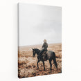 Farmhouse Wall Art - Cowboy Riding Horse Rustic Country Style Decor