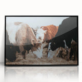 Farmhouse Cattle Wall Art – Rustic Country Style Decor for Home