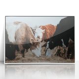 Farmhouse Cattle Wall Art – Rustic Country Style Decor for Home