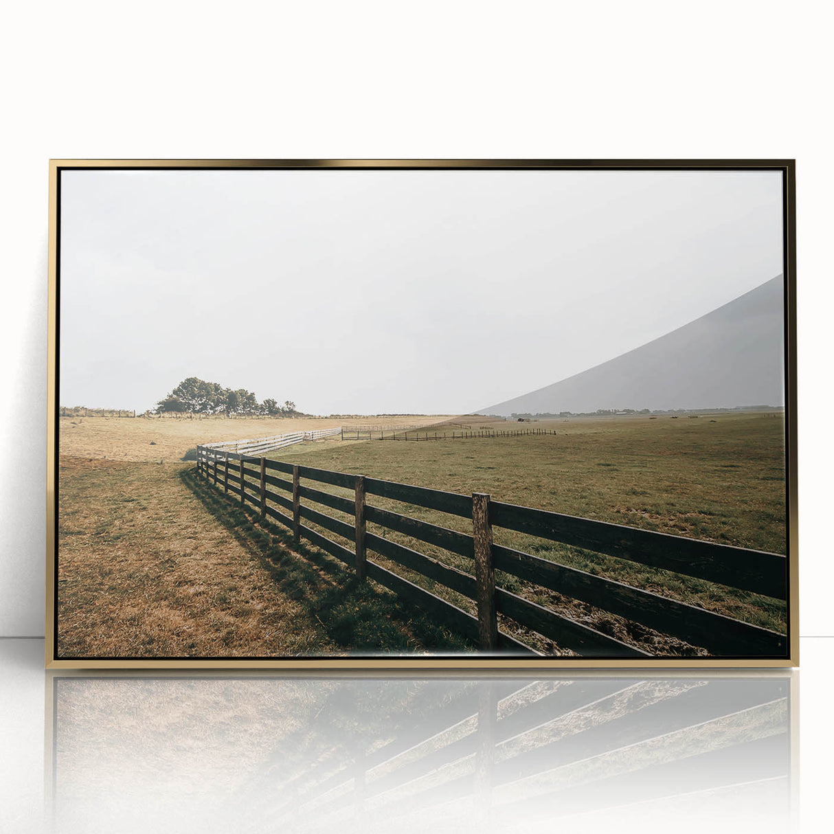 Open Fields Farmhouse Wall Art – Rustic Country Landscape Decor