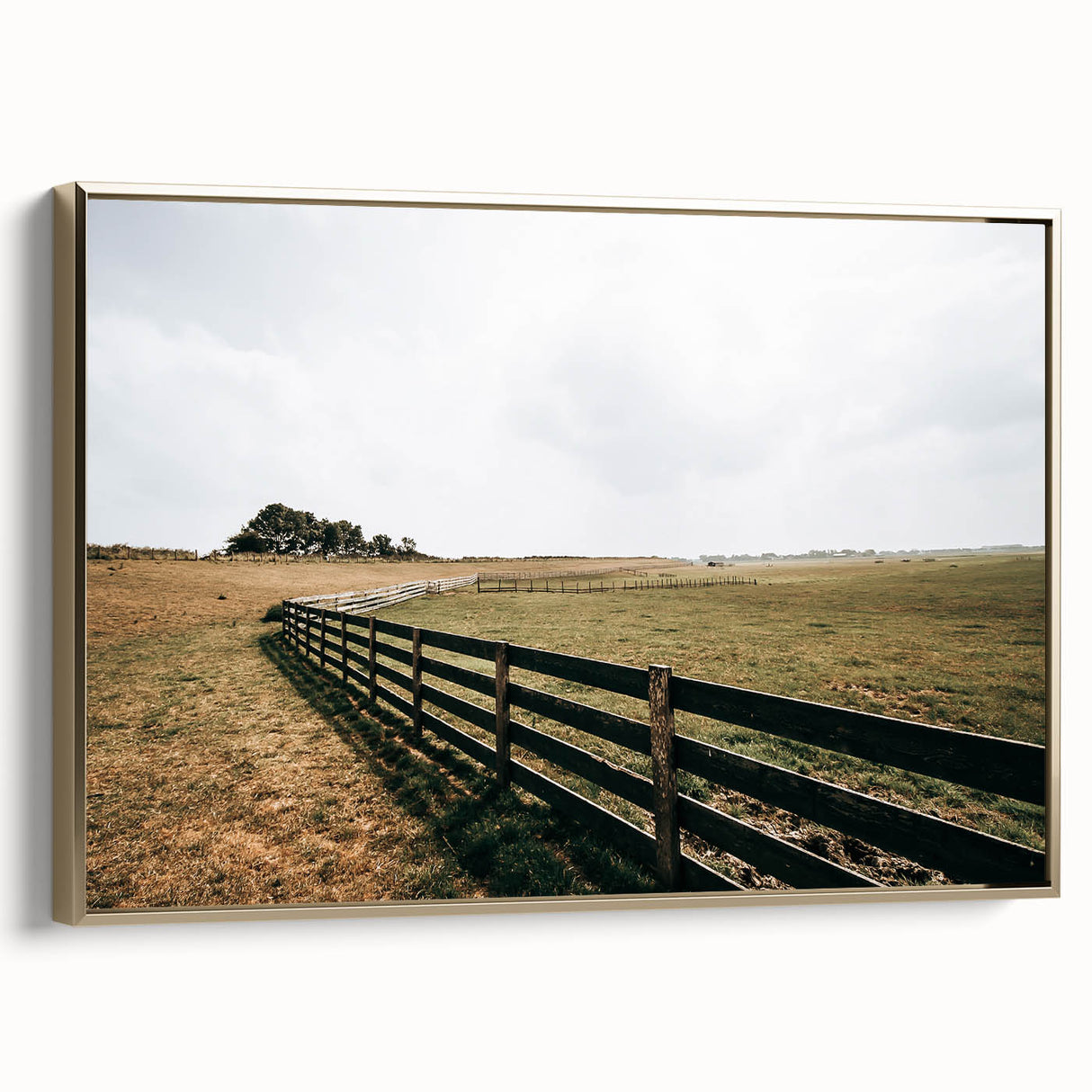 Open Fields Farmhouse Wall Art – Rustic Country Landscape Decor
