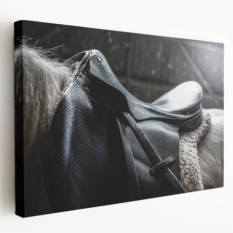 Equestrian Saddle Farmhouse Wall Art – Rustic Western Decor for Home