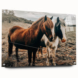 Two Horses Farmhouse Wall Art – Rustic Country Charm for Home Decor