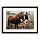 Two Horses Farmhouse Wall Art – Rustic Country Charm for Home Decor