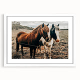 Two Horses Farmhouse Wall Art – Rustic Country Charm for Home Decor