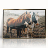 Two Horses Farmhouse Wall Art – Rustic Country Charm for Home Decor