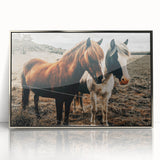 Two Horses Farmhouse Wall Art – Rustic Country Charm for Home Decor