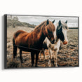 Two Horses Farmhouse Wall Art – Rustic Country Charm for Home Decor