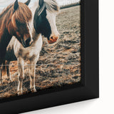Two Horses Farmhouse Wall Art – Rustic Country Charm for Home Decor