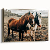 Two Horses Farmhouse Wall Art – Rustic Country Charm for Home Decor