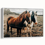 Two Horses Farmhouse Wall Art – Rustic Country Charm for Home Decor