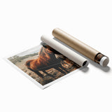 Two Horses Farmhouse Wall Art – Rustic Country Charm for Home Decor