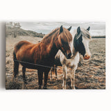 Two Horses Farmhouse Wall Art – Rustic Country Charm for Home Decor