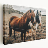Two Horses Farmhouse Wall Art – Rustic Country Charm for Home Decor