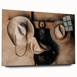 Farmhouse Wall Art: Rustic Cowboy Hats - Country Style Decor