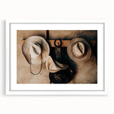 Farmhouse Wall Art: Rustic Cowboy Hats - Country Style Decor