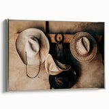 Farmhouse Wall Art: Rustic Cowboy Hats - Country Style Decor