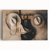 Farmhouse Wall Art: Rustic Cowboy Hats - Country Style Decor