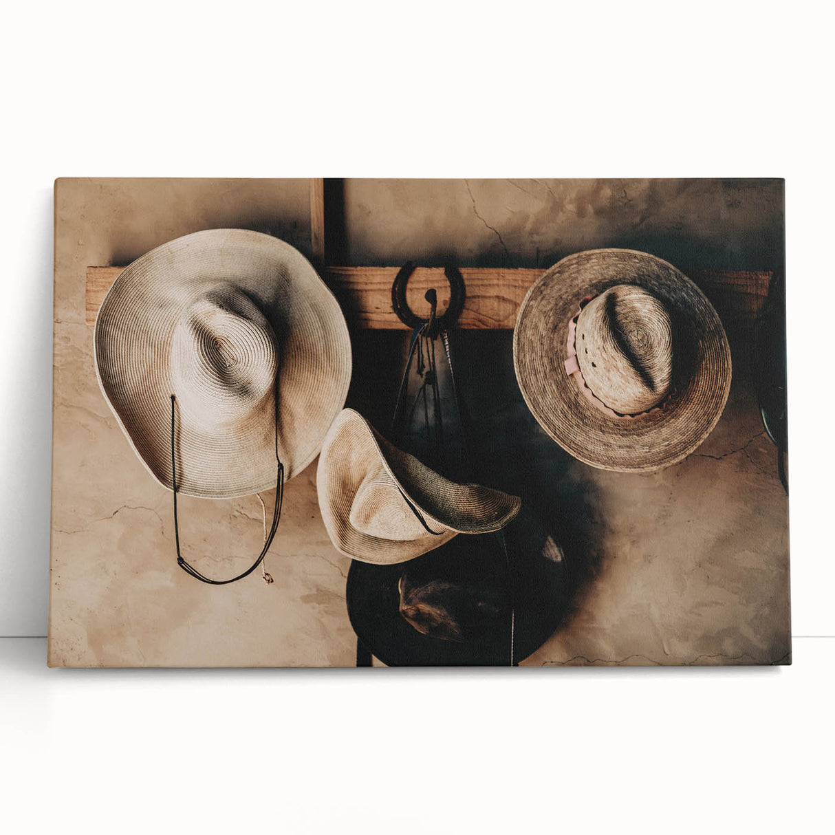 Farmhouse Wall Art: Rustic Cowboy Hats - Country Style Decor