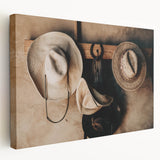 Farmhouse Wall Art: Rustic Cowboy Hats - Country Style Decor
