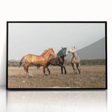 Farmhouse Wall Art: Horses Running Free - Rustic Country Decor