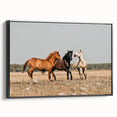 Farmhouse Wall Art: Horses Running Free - Rustic Country Decor