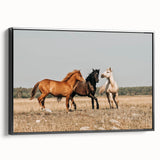 Farmhouse Wall Art: Horses Running Free - Rustic Country Decor