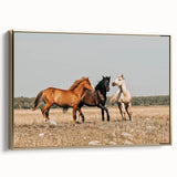 Farmhouse Wall Art: Horses Running Free - Rustic Country Decor