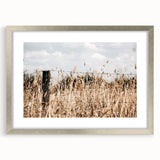 Farmhouse Wall Art: Rustic Fence in Wheat Field - Country Style Decor