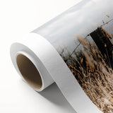 Farmhouse Wall Art: Rustic Fence in Wheat Field - Country Style Decor