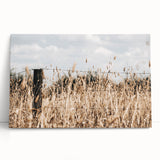 Farmhouse Wall Art: Rustic Fence in Wheat Field - Country Style Decor