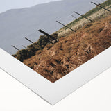 Farmhouse Wall Art: Windmill and Mountains - Rustic Country Decor