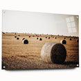 Farmhouse Wall Art: Hay Bales in Field - Rustic Country Decor