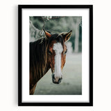 Farmhouse Wall Art - Rustic Horse Portrait Country Style Decor Print