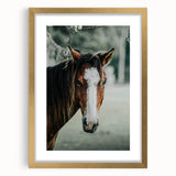 Farmhouse Wall Art - Rustic Horse Portrait Country Style Decor Print