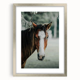 Farmhouse Wall Art - Rustic Horse Portrait Country Style Decor Print