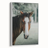 Farmhouse Wall Art - Rustic Horse Portrait Country Style Decor Print