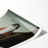 Farmhouse Wall Art - Rustic Horse Portrait Country Style Decor Print