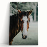 Farmhouse Wall Art - Rustic Horse Portrait Country Style Decor Print