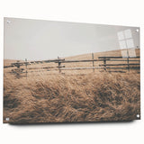 Farmhouse Wall Art: Rustic Fence & Field - Country Style Decor