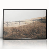 Farmhouse Wall Art: Rustic Fence & Field - Country Style Decor