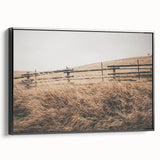 Farmhouse Wall Art: Rustic Fence & Field - Country Style Decor