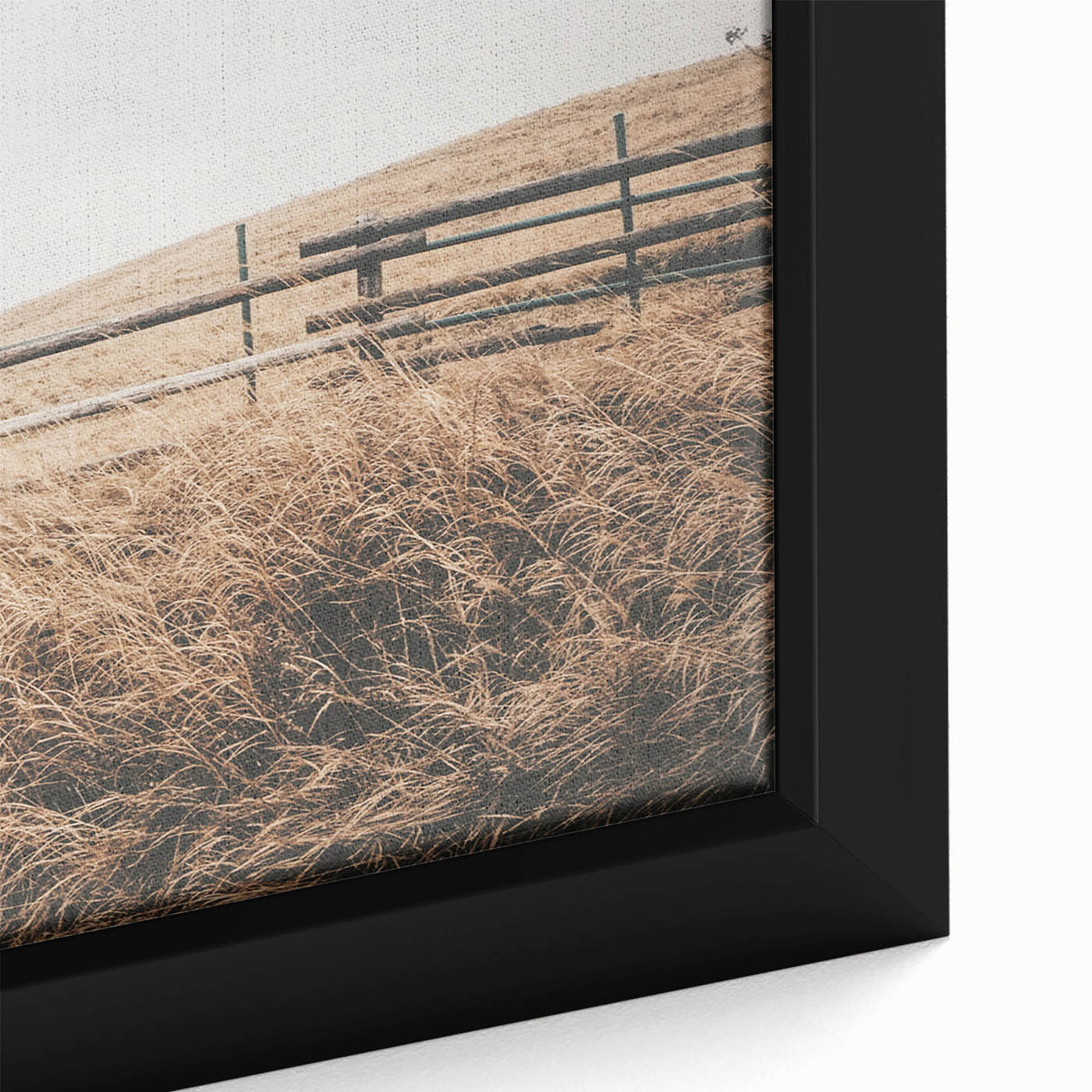 Farmhouse Wall Art: Rustic Fence & Field - Country Style Decor