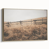 Farmhouse Wall Art: Rustic Fence & Field - Country Style Decor