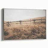 Farmhouse Wall Art: Rustic Fence & Field - Country Style Decor