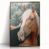 Farmhouse Wall Art - Blonde Horse Portrait Rustic Country Style Decor