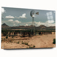 Desert Windmill Farmhouse Wall Art – Rustic Country Style Decor Print