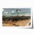 Desert Windmill Farmhouse Wall Art – Rustic Country Style Decor Print